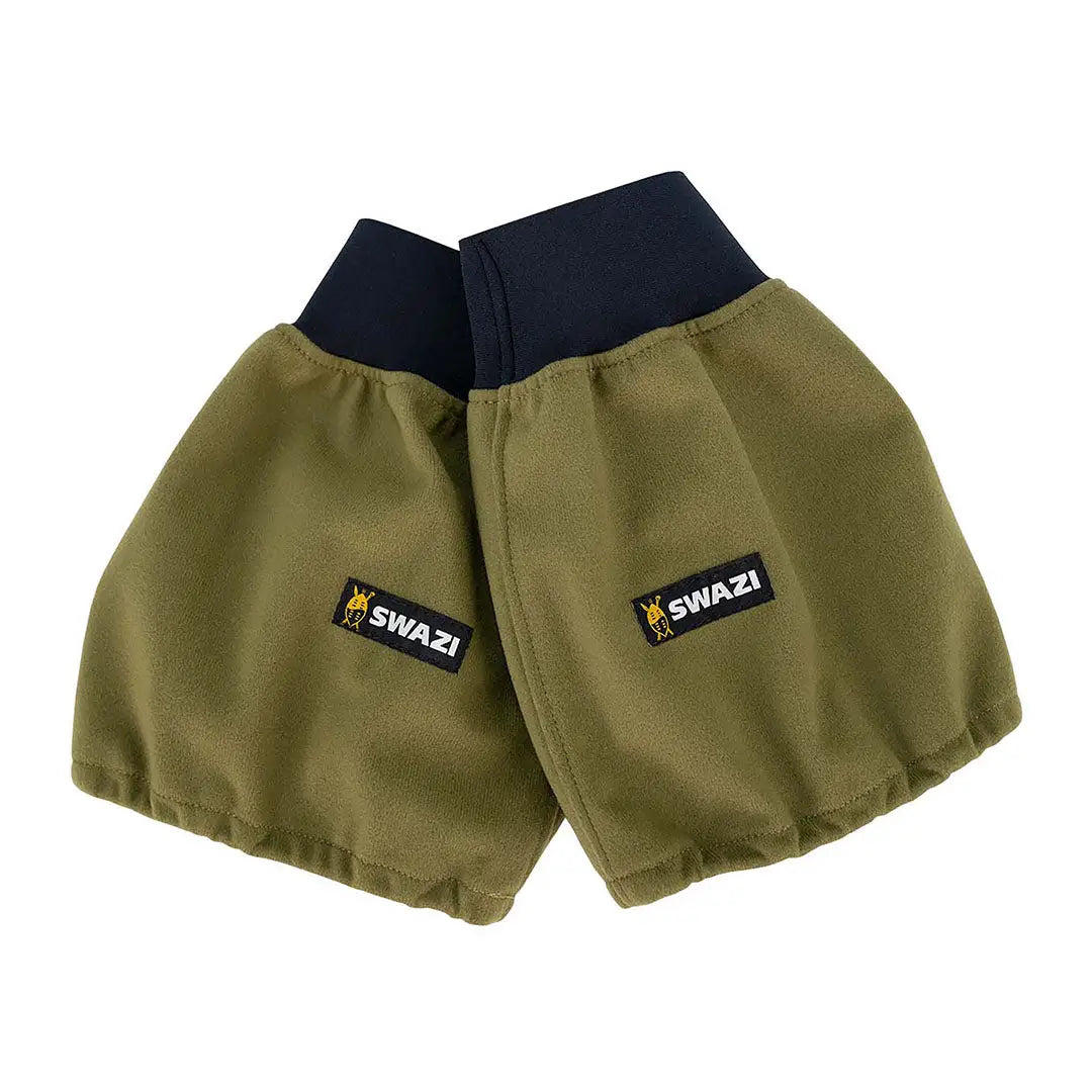 Olive green fleece wrist warmers from Swazi Hush Puttys for country clothing and hunting