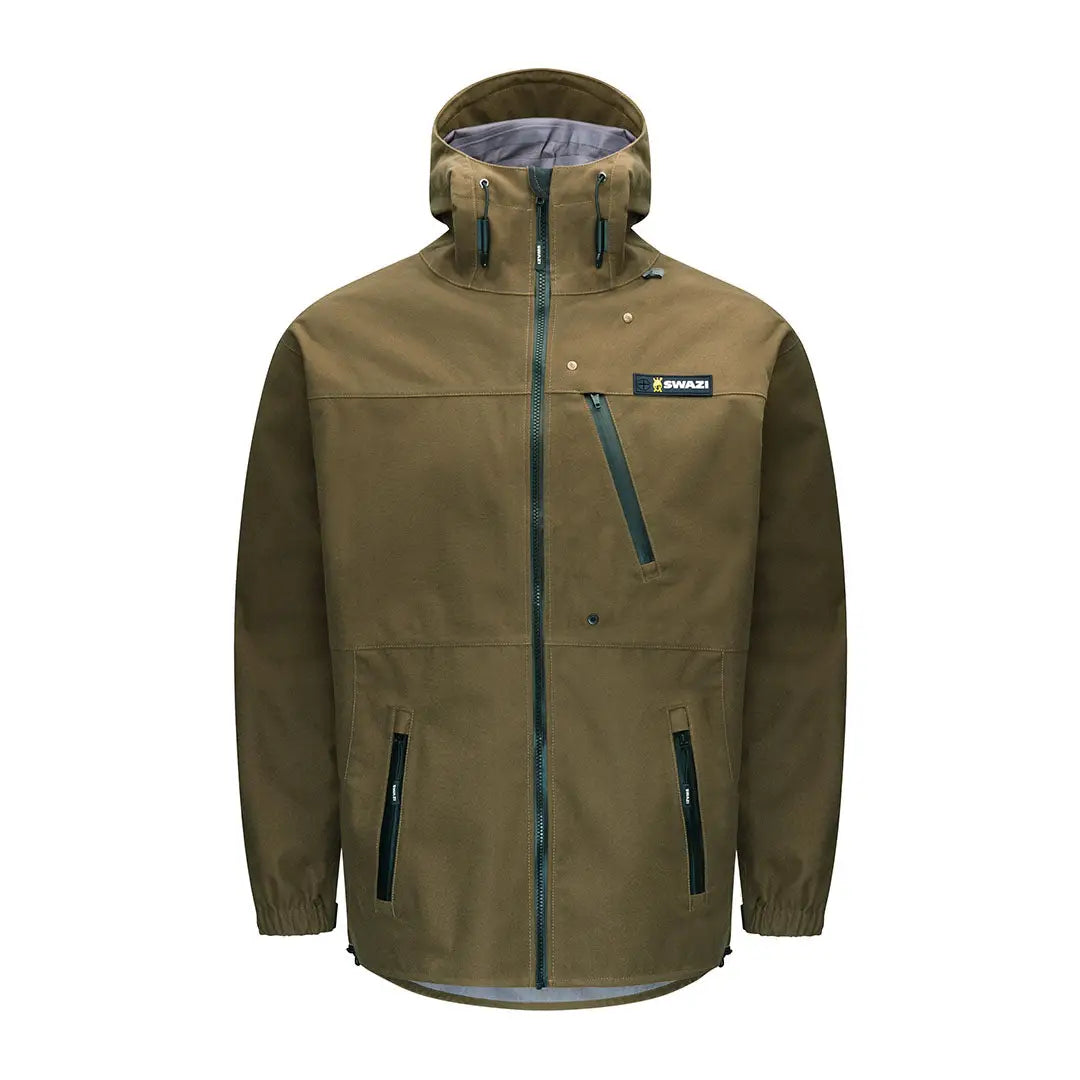 Olive green Swazi Ibex Jacket hoodie, stylish ibex jacket for outdoor adventures