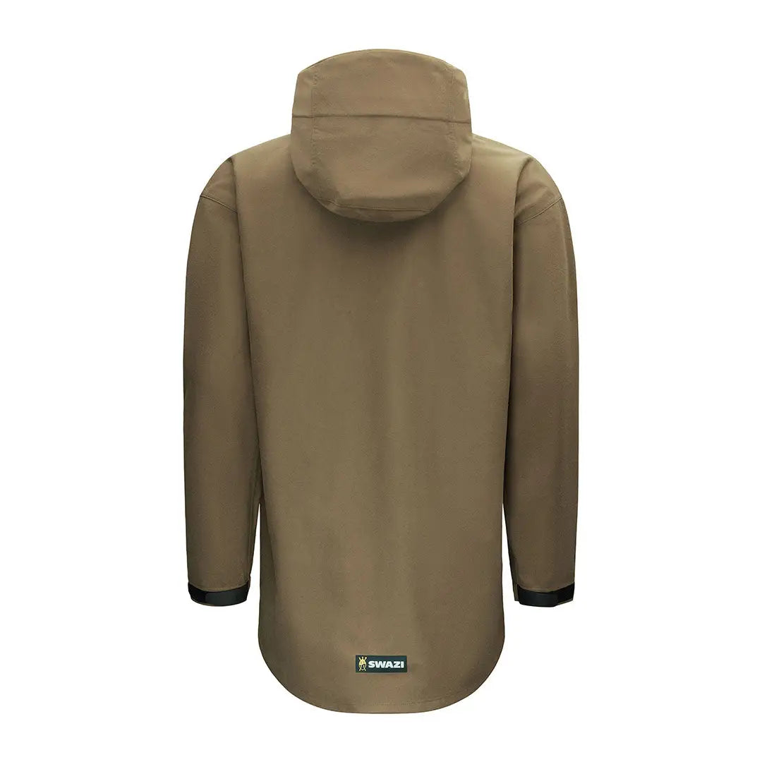 Olive green Swazi Kagoule with 3-layer Aegis Knit fabric and black cuffs