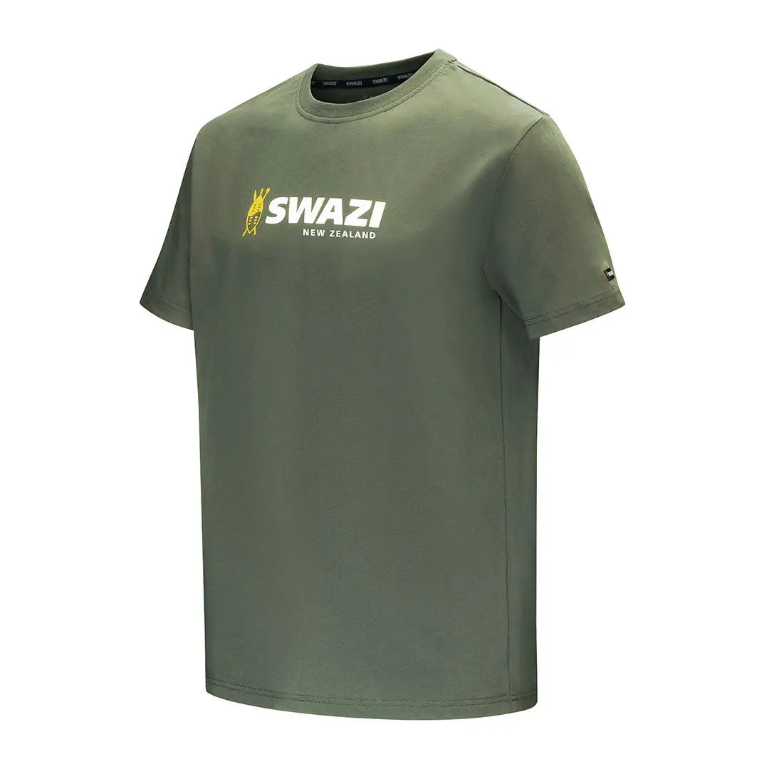 Olive green Swazi Logo Tee perfect for country clothing and outdoor hunting adventures