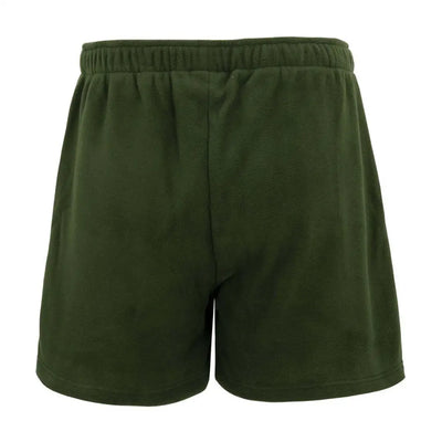 Dark green micro driback shorts with comfy elastic waistband for active wear