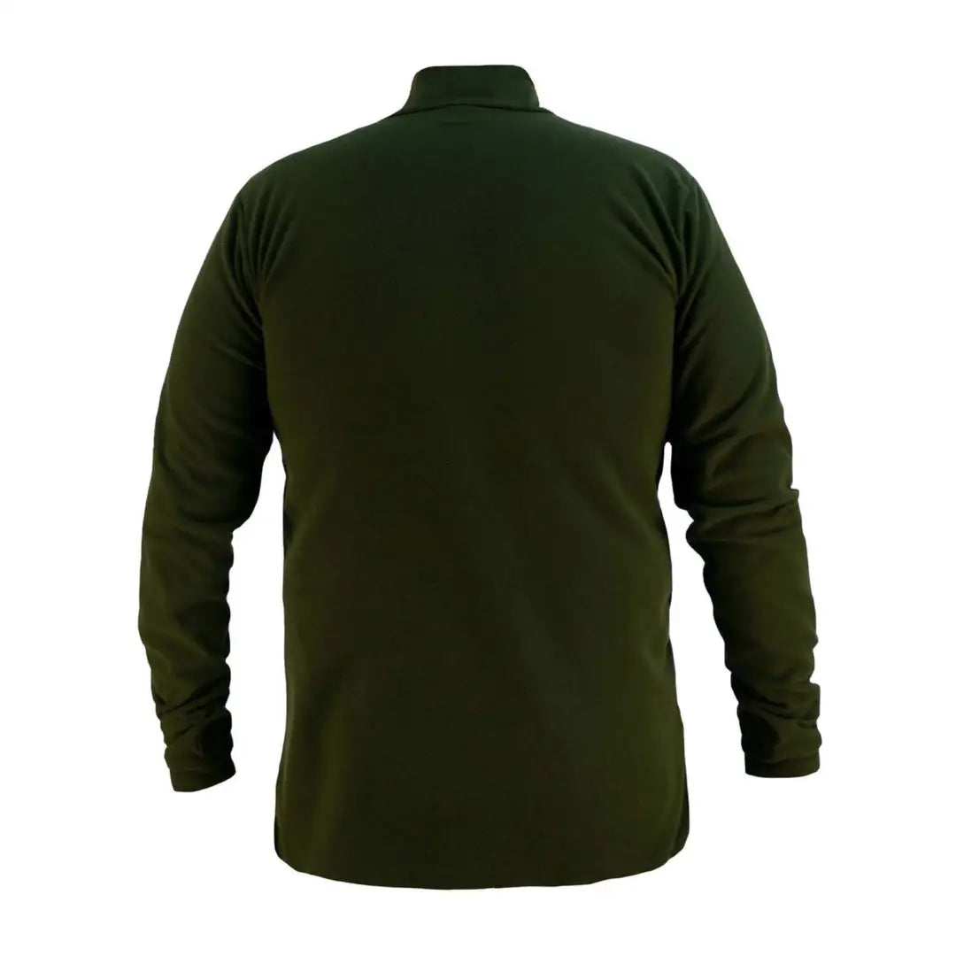 Dark green long-sleeved turtleneck sweater of the Swazi Micro Shirt style