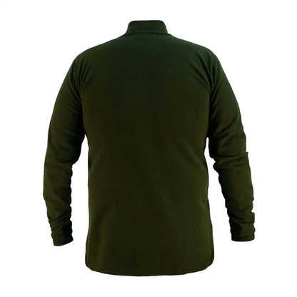 Dark green long-sleeved turtleneck sweater of the Swazi Micro Shirt style