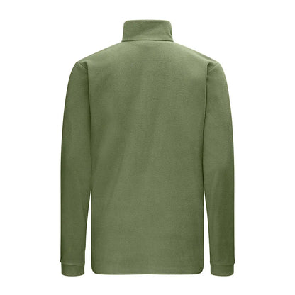 Olive green long-sleeved fleece top from Swazi Micro Shirt collection
