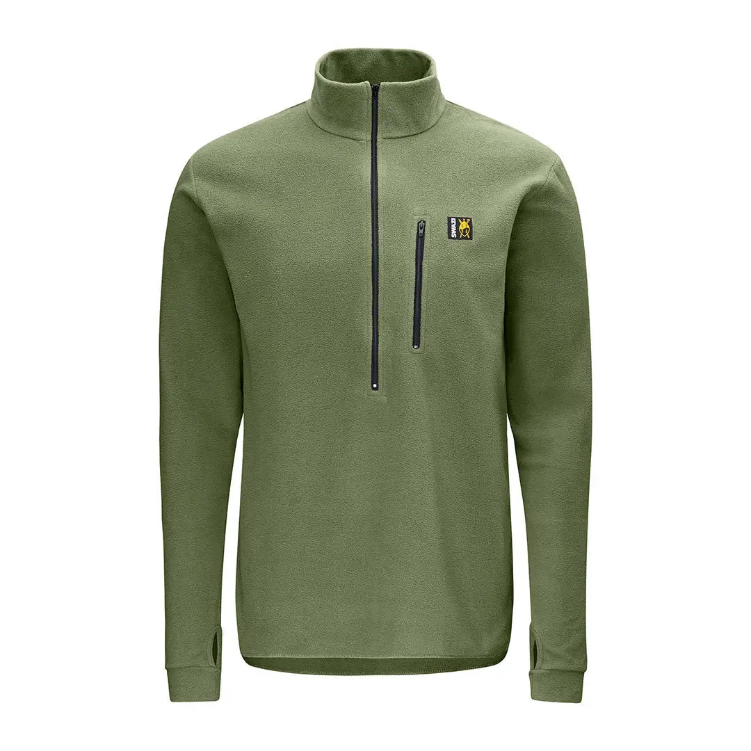 Olive green fleece pullover from Swazi Micro Shirt collection, perfect for casual wear