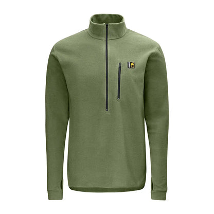 Olive green fleece pullover from Swazi Micro Shirt collection, perfect for casual wear