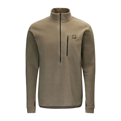 Khaki-colored fleece pullover from Swazi Micro Shirt collection perfect for casual wear