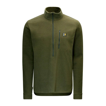 Olive green fleece pullover from Swazi Micro Shirt collection, comfy micro shirt style