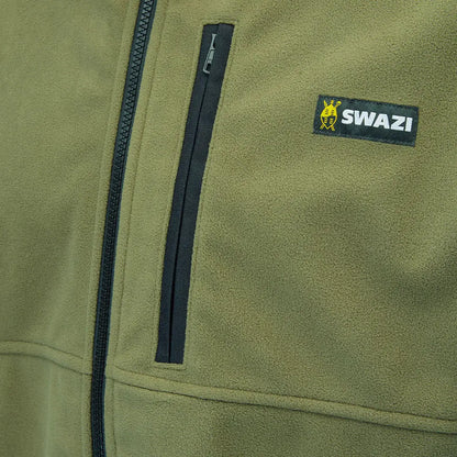 Olive green fleece jacket from Swazi Molesworth Jacket collection perfect for heated discussions