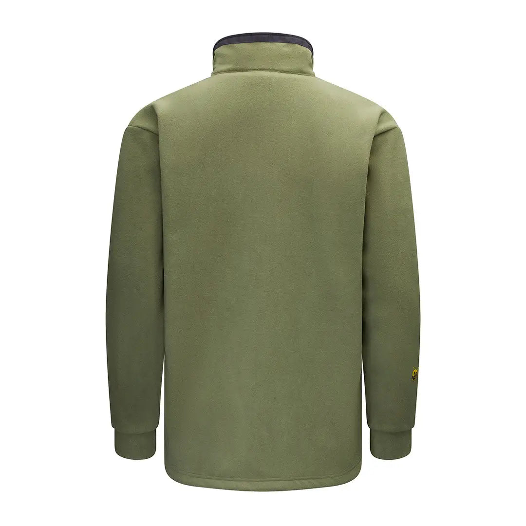 Olive green fleece jacket showing the Swazi Molesworth Jacket for heated discussions