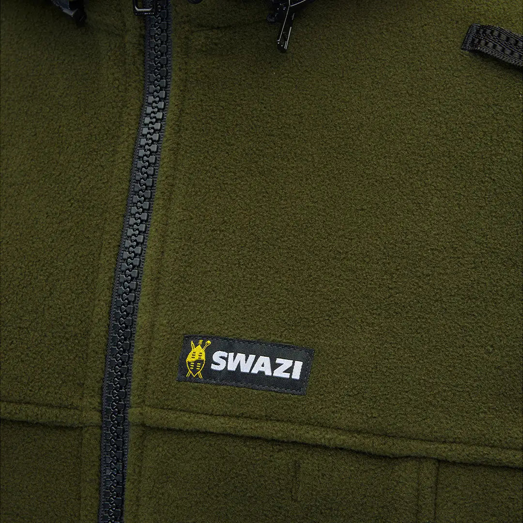 Olive green Swazi Nahanni Fleece Smock made with Swazi’s renowned 350gsm polar fleece