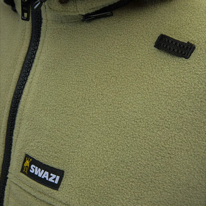 Green fleece jacket from Swazi Nahanni Fleece Smock featuring legendary 350gsm polar fleece