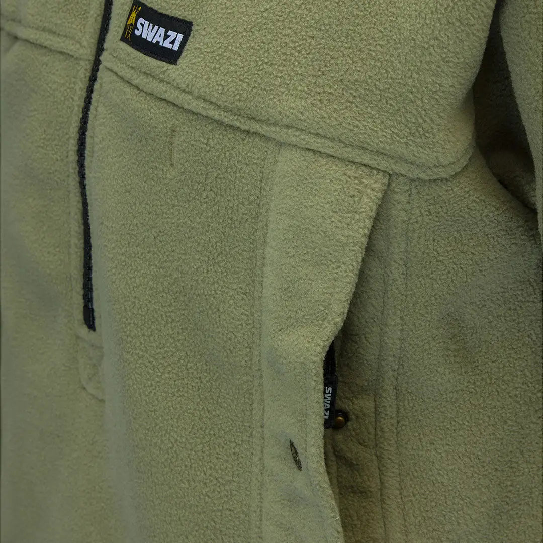 Olive green Swazi Nahanni Fleece Smock in legendary 350gsm polar fleece for warmth