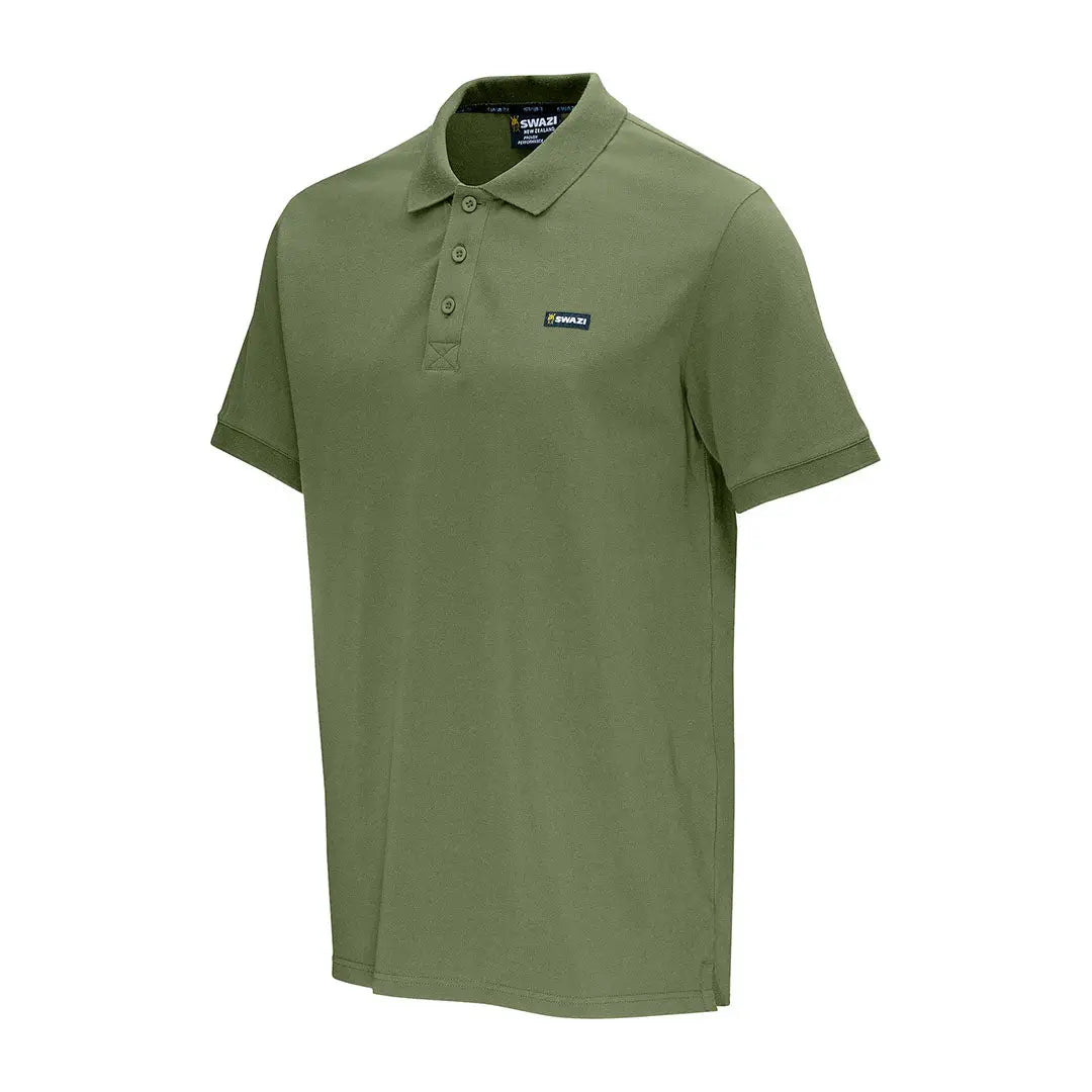 Olive green Swazi Polo Shirt for men, stylish swazi polo tee perfect for casual wear