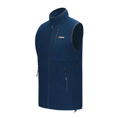 Navy blue Swazi Sherpa Vest with zipper, comfy sherpa vest for cozy style