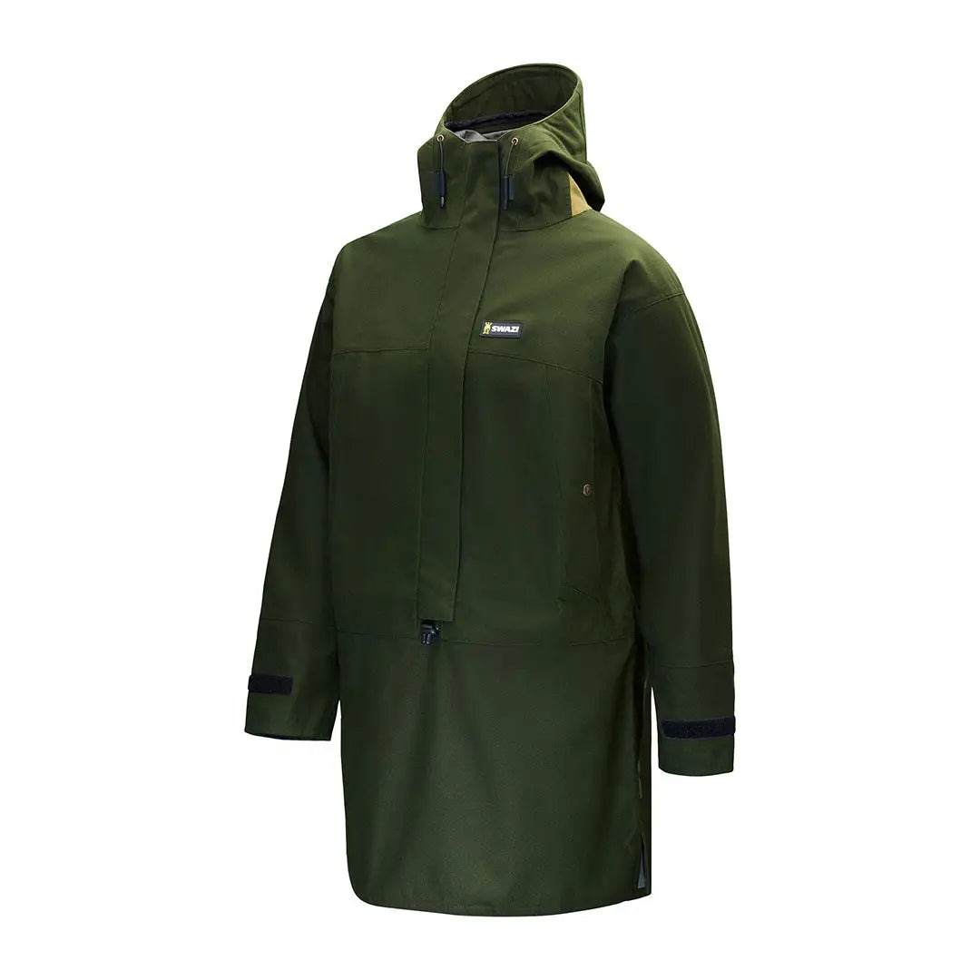 Green waterproof hooded jacket from Swazi Tahr XP Smock, perfect wet weather jackets