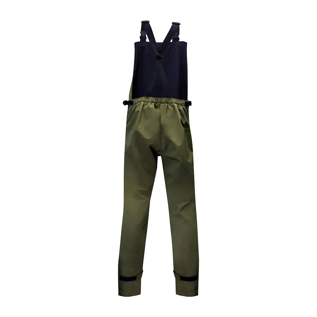Olive green waterproof bib pants from Swazi Torrent Bib Overpants, perfect with Torrent Jacket