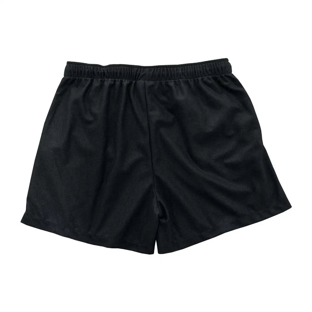 Black athletic shorts from Swazi Trojan Shorts perfect for sports and workouts