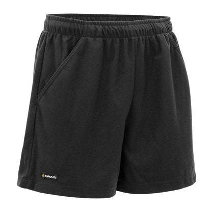 Black athletic Swazi Trojan Shorts perfect for workouts and casual wear