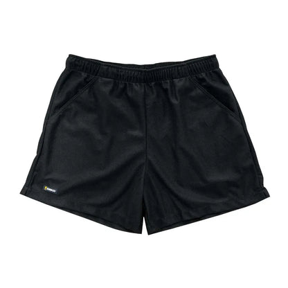 Black athletic Swazi Trojan Shorts for comfortable workout and casual wear