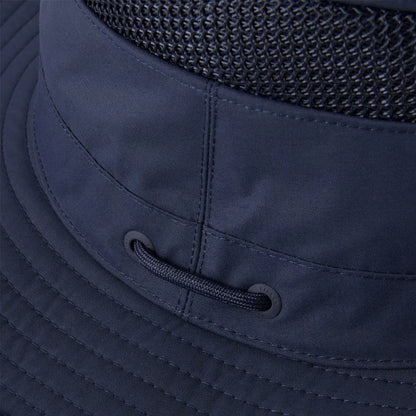 Navy blue Tilley Airflo Boonie hat, perfect for sun protection and outdoor adventures