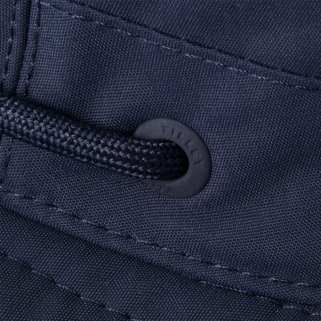 Detailed view of Navy fabric on the Tilley Airflo Boonie hat