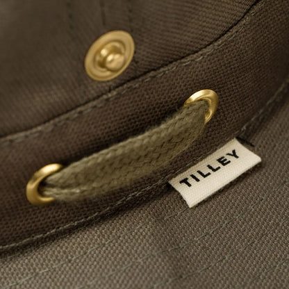 Tilley Classic T3 Cotton Hat with brass grommets and fabric label, perfect cotton duck hat