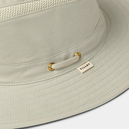 Beige Tilley Hikers Airflow Hat for cozy outdoor adventures and sun protection