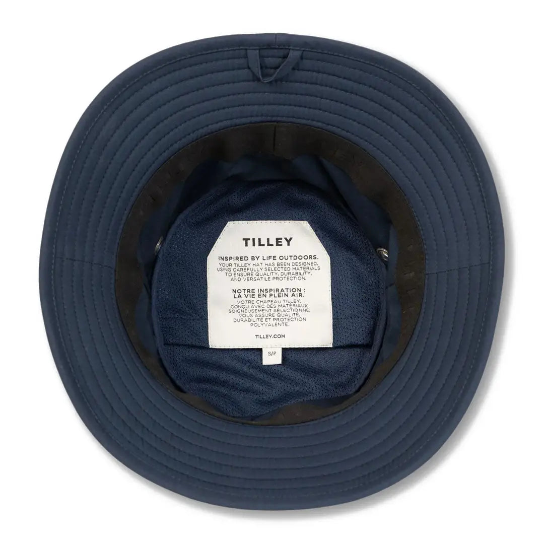 Navy blue Tilley Logo Technical T1 Bucket hat perfect for outdoor adventures