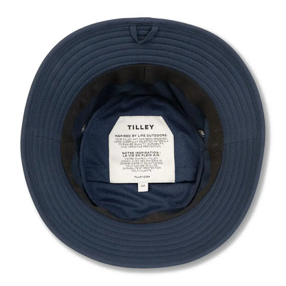 Navy blue Tilley Logo Technical T1 Bucket hat perfect for outdoor adventures