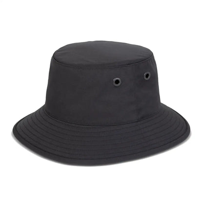 Black bucket hat from Tilley Logo Technical T1 Bucket, stylish and practical for outdoor fun
