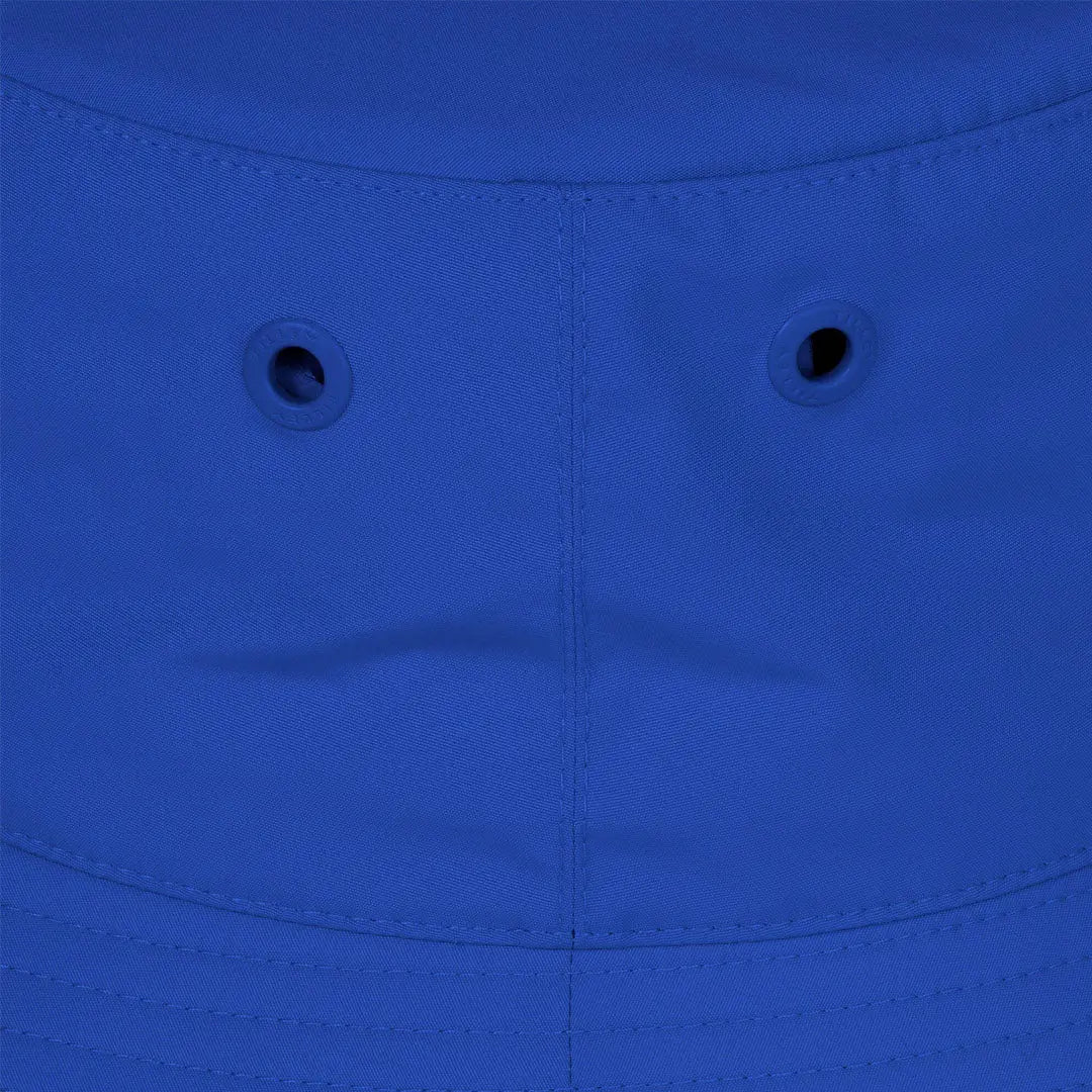 Blue bucket hat interior of Tilley Logo Technical T1 Bucket for comfort and style