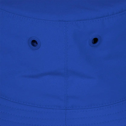 Blue bucket hat interior of Tilley Logo Technical T1 Bucket for comfort and style