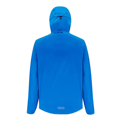Bright blue Venture Ultralight Performance Running Jacket offers waterproofing and style