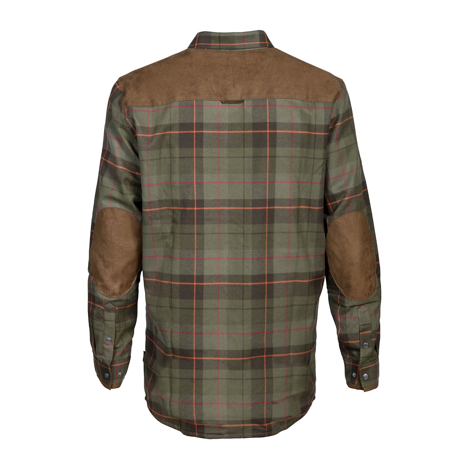 Plaid long-sleeve shirt with brown patches perfect for Verney Carron country clothing hunting