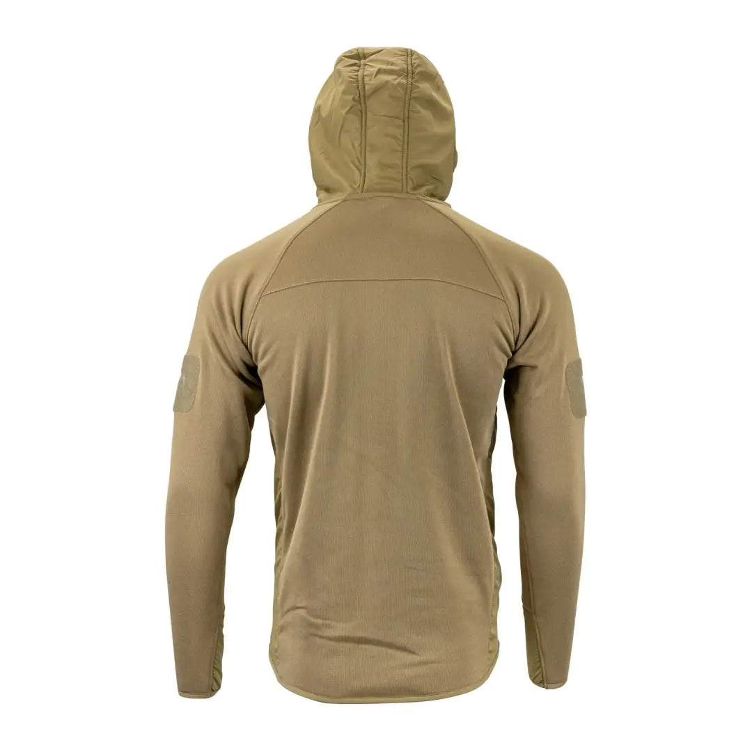 Tan Viper Storm Hoodie featuring a soft brushed fleece lining, shown from the back