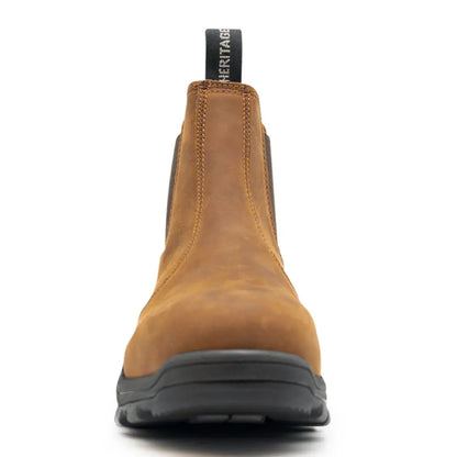 Xpert Heritage Rancher non-safety boot in light brown leather with elastic panels
