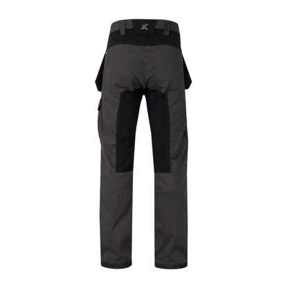 Men’s charcoal and black work trouser with suspenders from Xpert Pro Stretch+ for country clothing and hunting