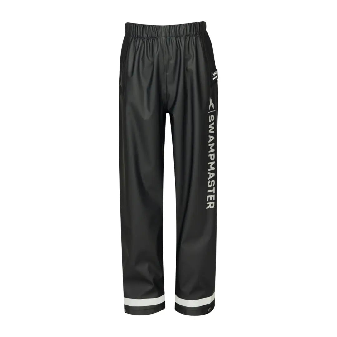 Black waterproof pants with reflective stripes from Xpert Swampmaster Stormgear Junior