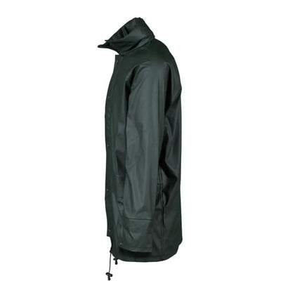 Dark green Xpert Swampmaster Stormgear waterproof jacket with high collar and drawstring hem