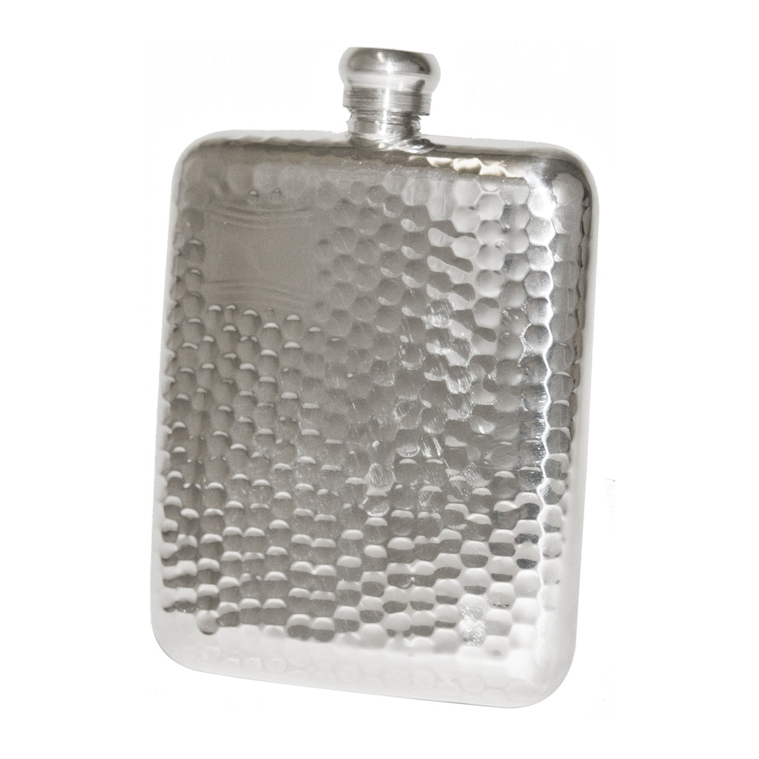 Bisley-6oz-Hammered-Pewter-Flask
