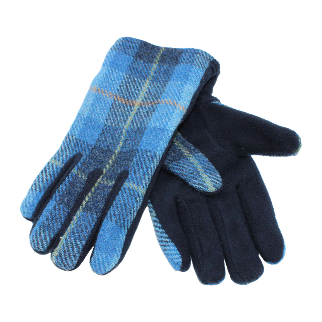 Heather-Isla-Harris-Tweed-Fleece-Gloves