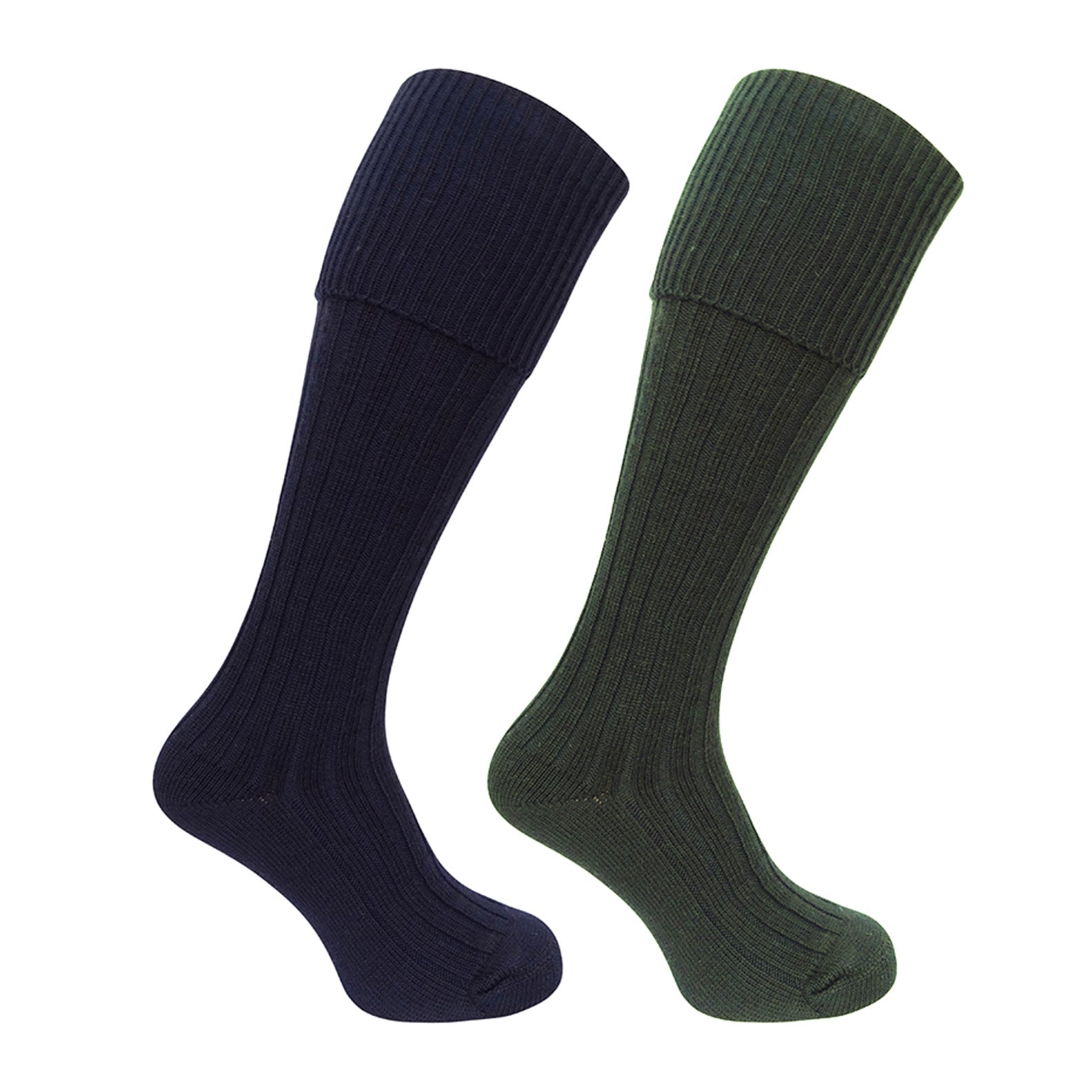 Hoggs-of-Fife-1902-Plain-Turnover-Top-Shooting-Socks-(Twin-Pack)