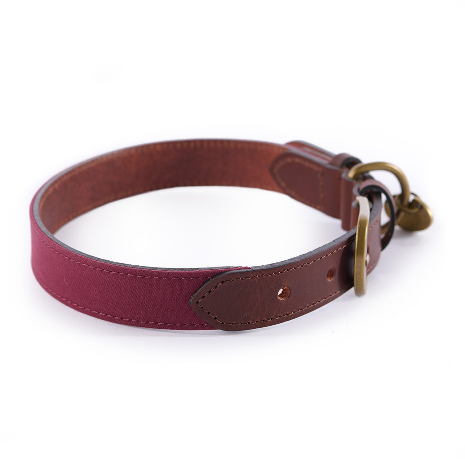 Le-Chameau-Large-Waxed-Cotton-and-Leather-Dog-Collar