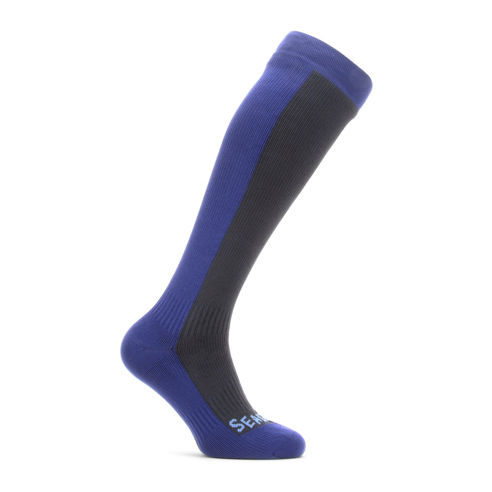 好きに SEALSKINZ Unisex Waterproof Cold Weather Mid Length Sock, Black Navy Blue, Medium
