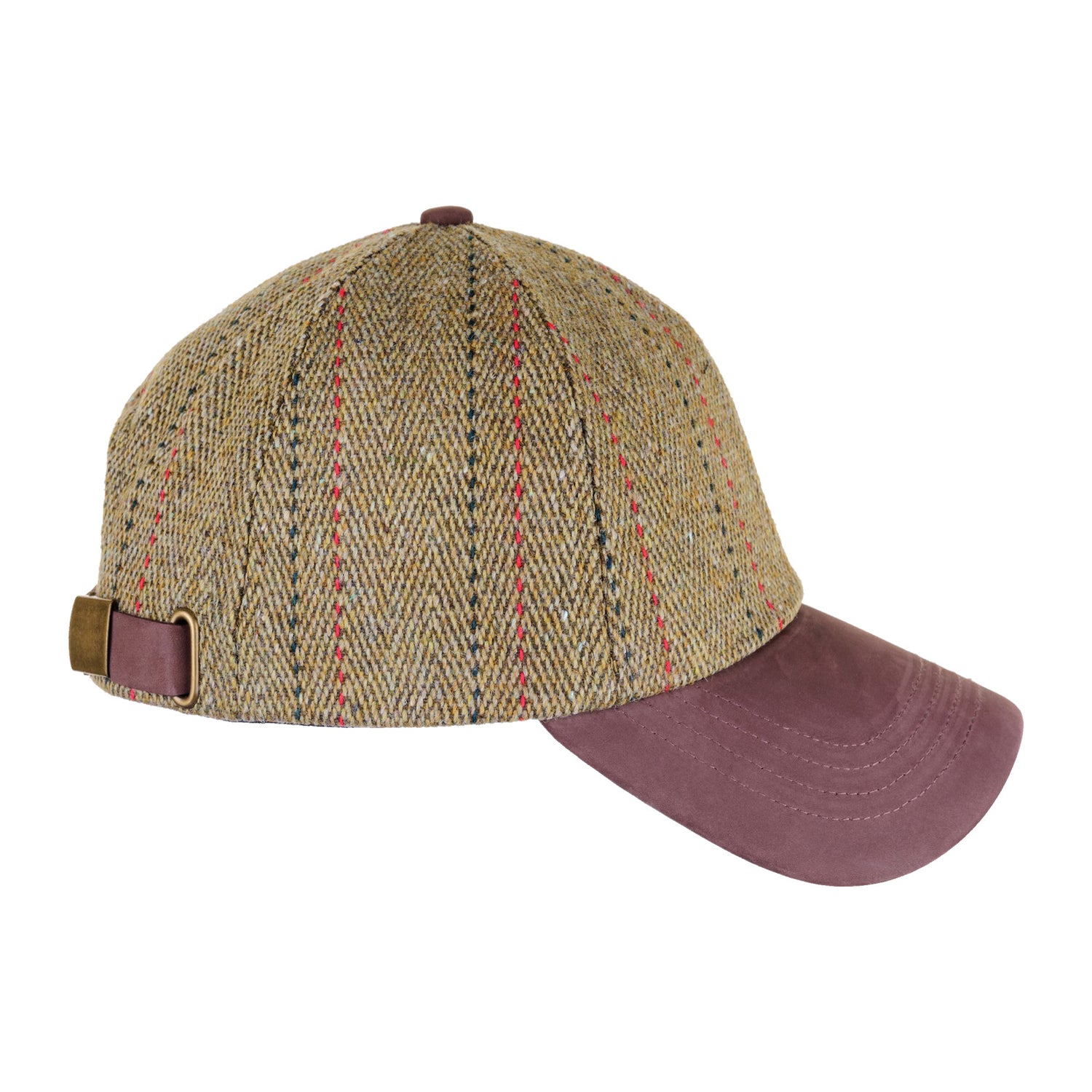 Heather-Valley-Derby-Tweed-Leather-Peak-Baseball-Cap