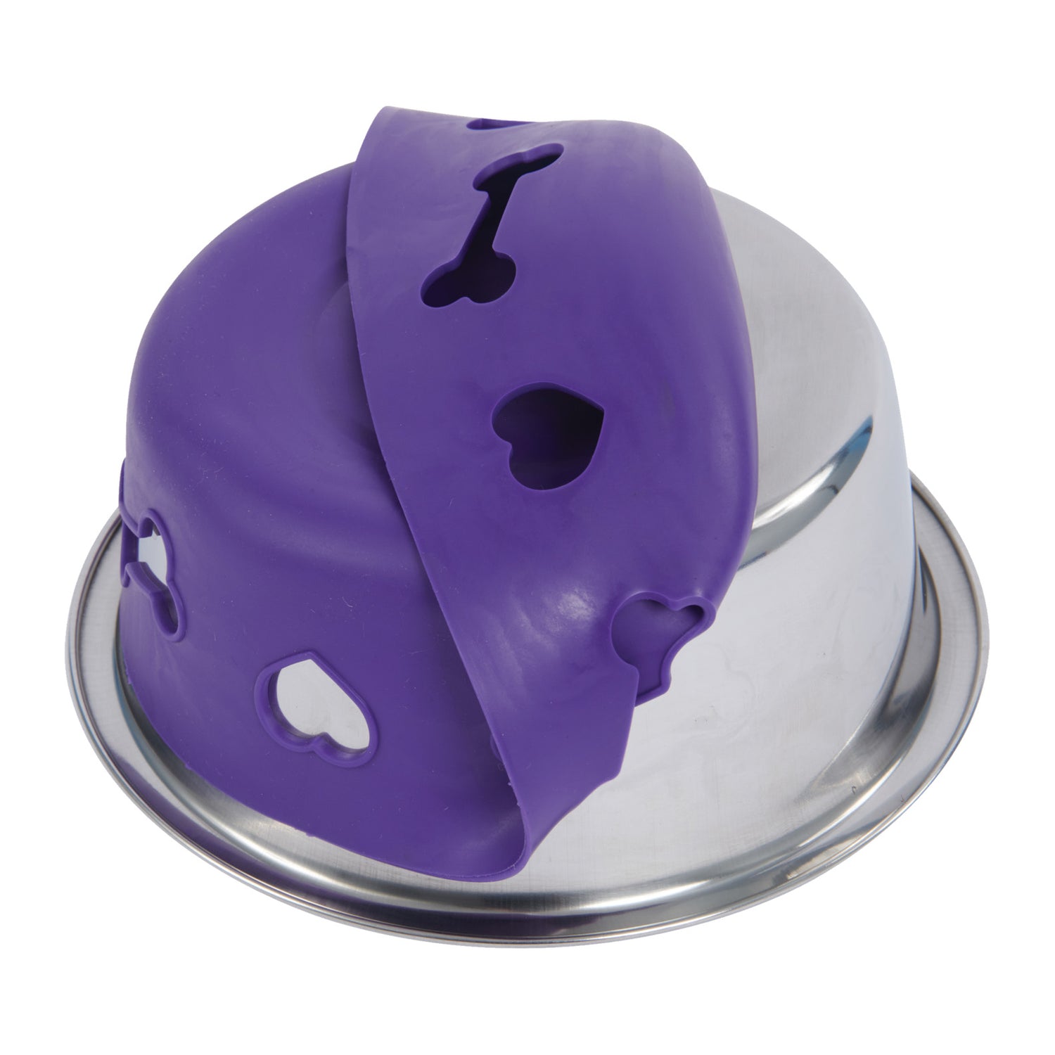 Weatherbeeta-Non-Slip-Stainless-Steel-Silicone-Bone-Dog-Bowl